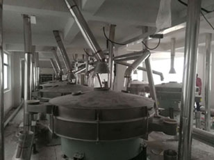 超聲波旋振篩篩分鉬粉加工現(xiàn)場